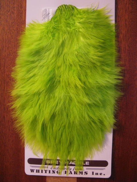  ����� ������ ���� (�������� �����) spey hackle hen saddle fl green chartreuse